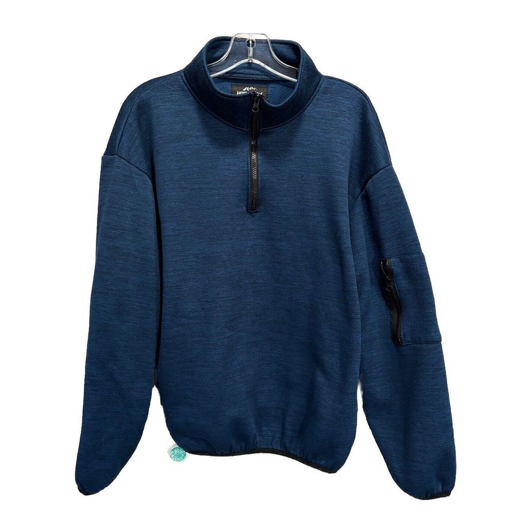 Jackson‎ Hole Vintage Outerwear Blue 1/4 Zip Long Sleeve Logo Pocket Size M